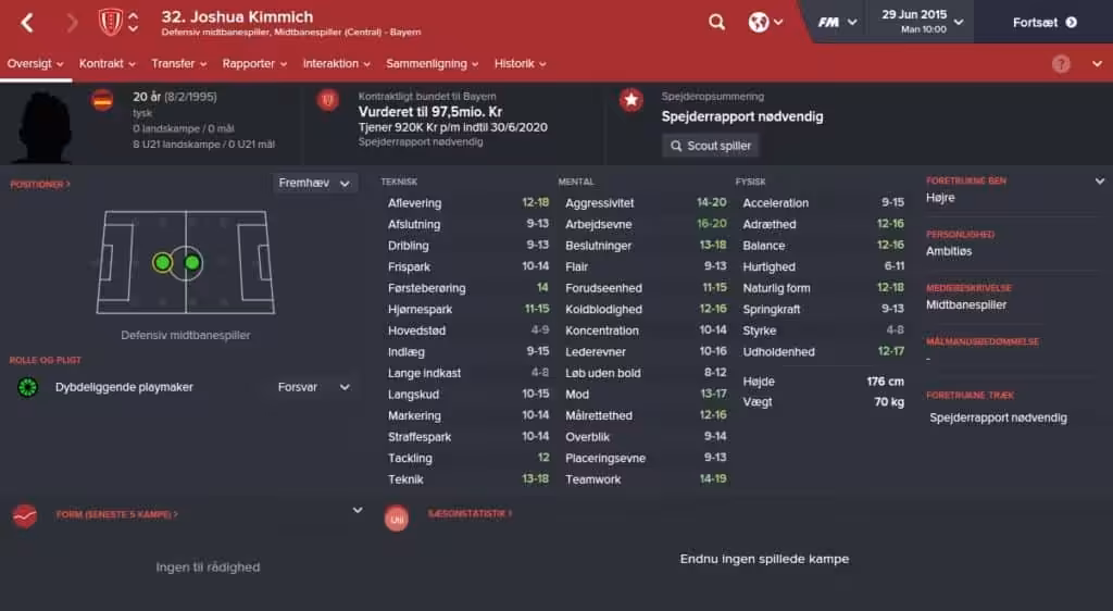 Joshua Kimmich - Football Manager 2016