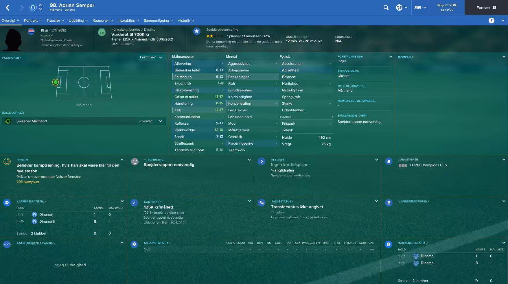 Adrian Semper - Football Manager 2017