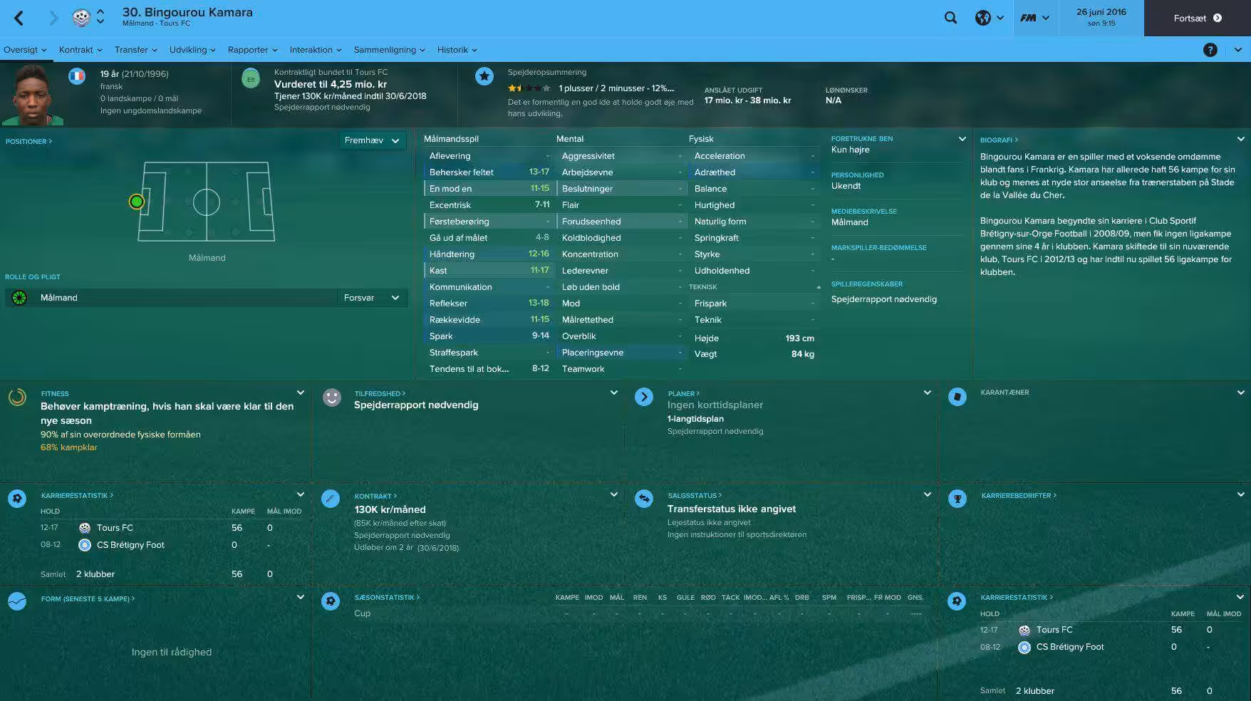 Bingourou Kamara - Football Manager 2017